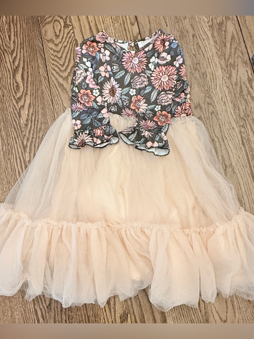 Oopsie Daisy Floral Tulle Boho Dress Sz 10/12 EE